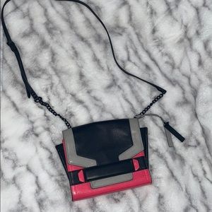 Colorblock Vince Camuto shoulder evening bag